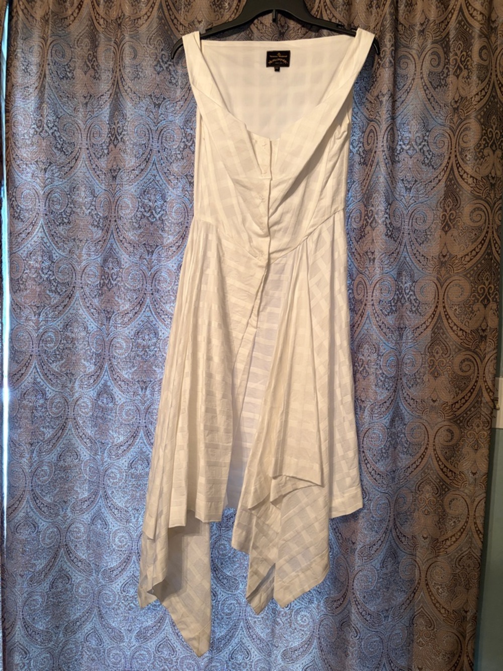 Vivienne Westwood Anglomania White Asymmetrical Handkerchief Dress